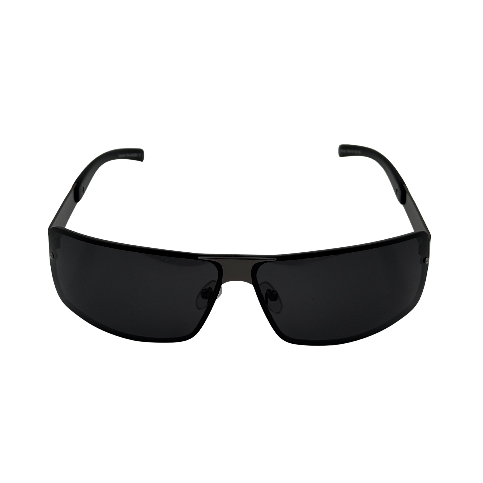 Black sunglasses on a white background