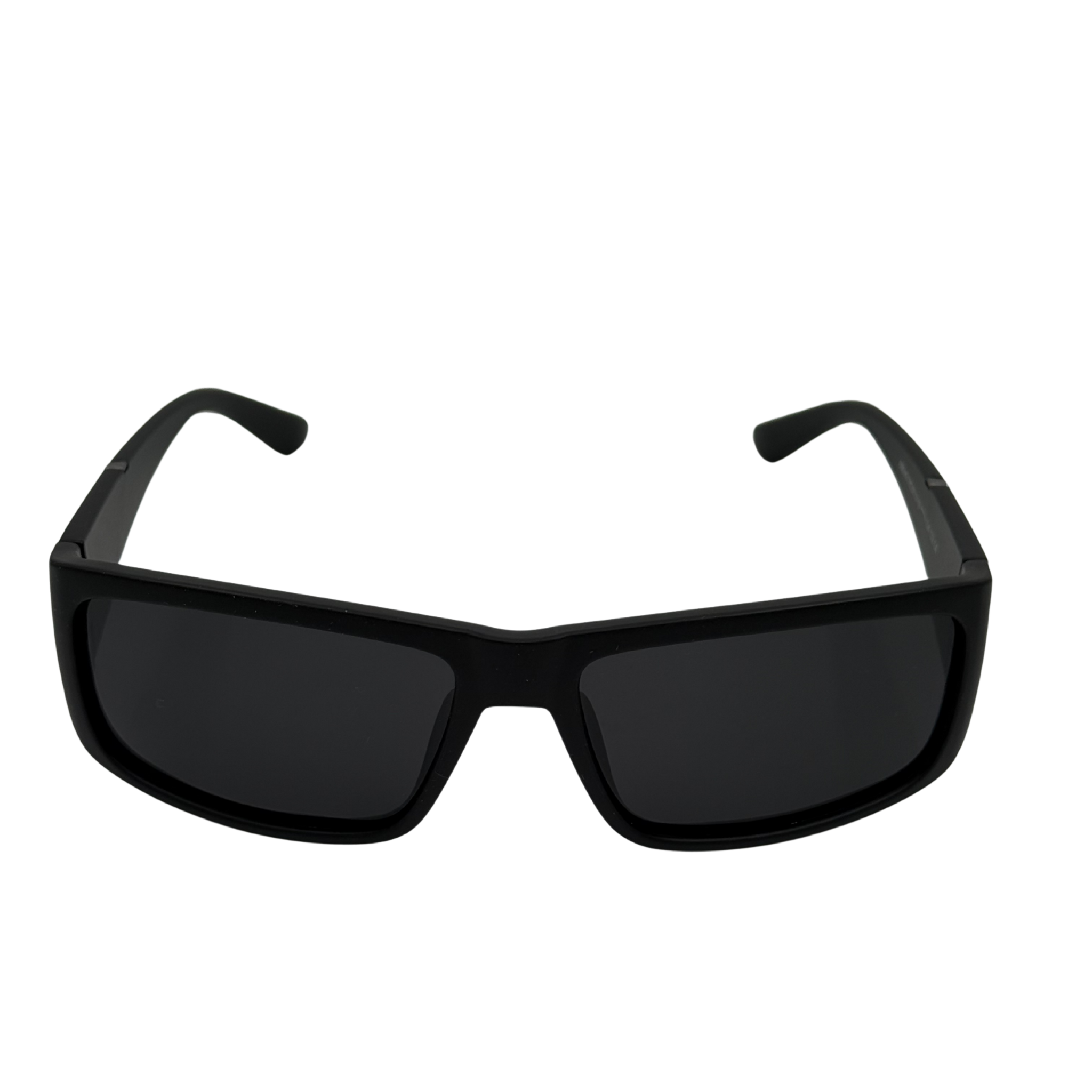 Black sunglasses on a white background