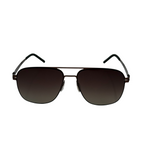 Black sunglasses with gradient lenses on a white background