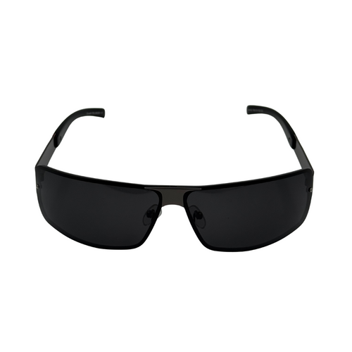 Black sunglasses on a white background