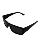 Black sunglasses on a white background
