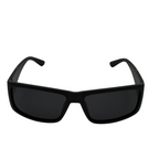 Black sunglasses on a white background