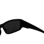 Black sunglasses on a white background