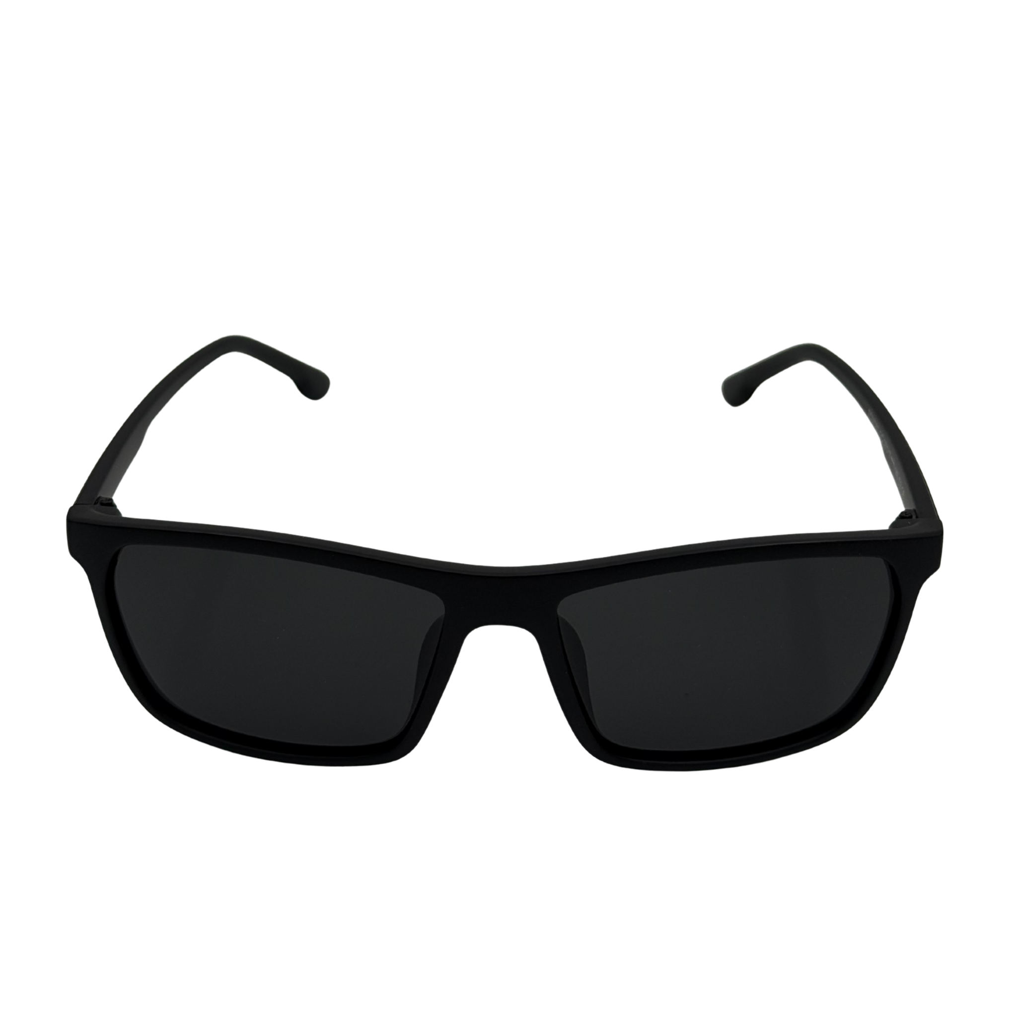 Black sunglasses on a white background