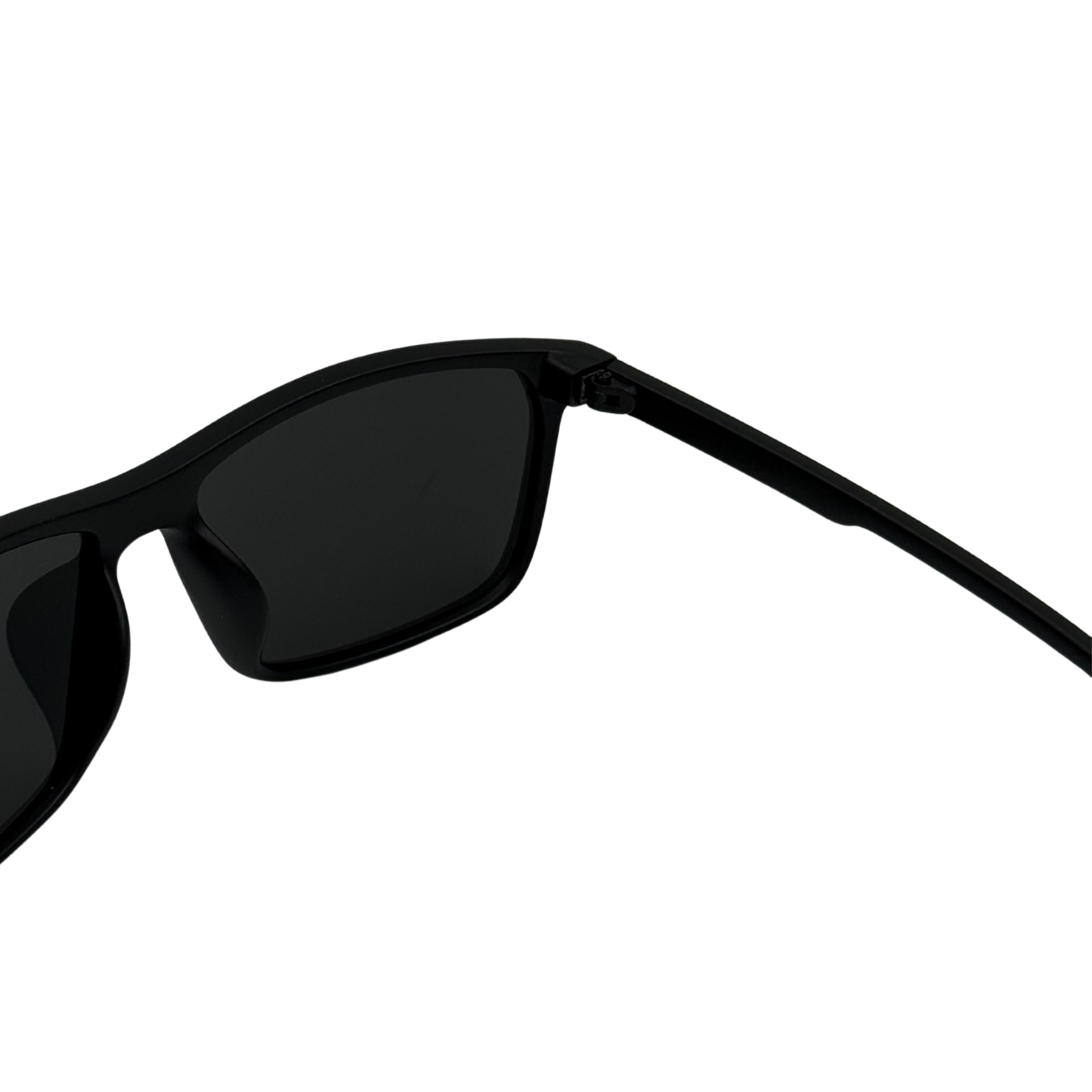 Black sunglasses on a white background