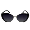 Black cat-eye sunglasses on a white background