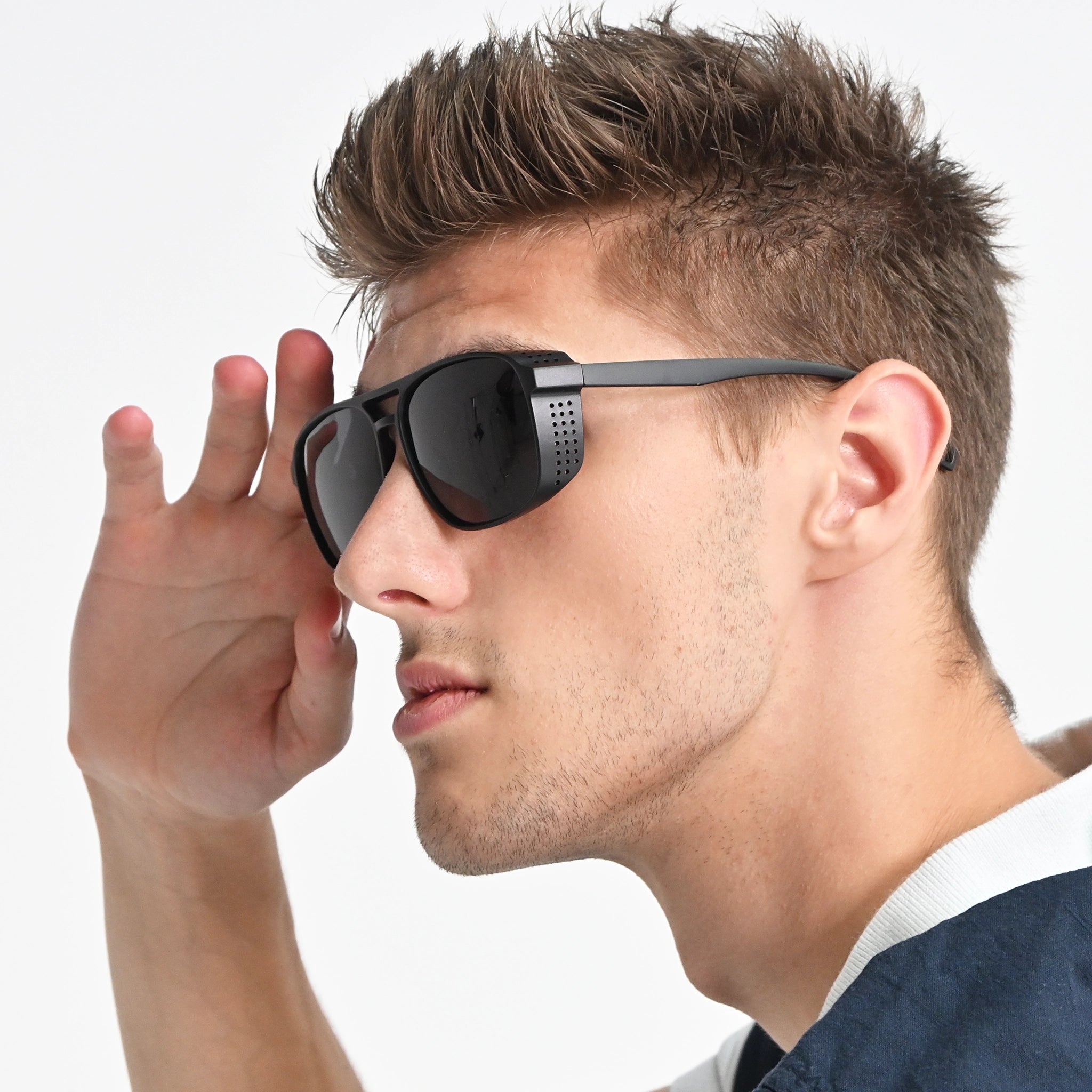 Man with a light background