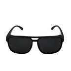 Black sunglasses on a white background