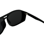 Black sunglasses on a white background