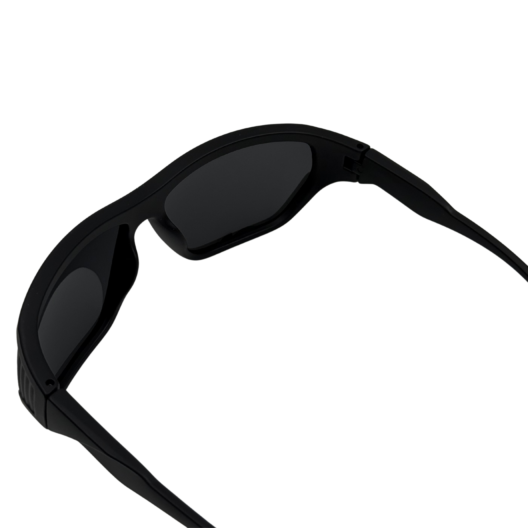 Black sunglasses on a white background