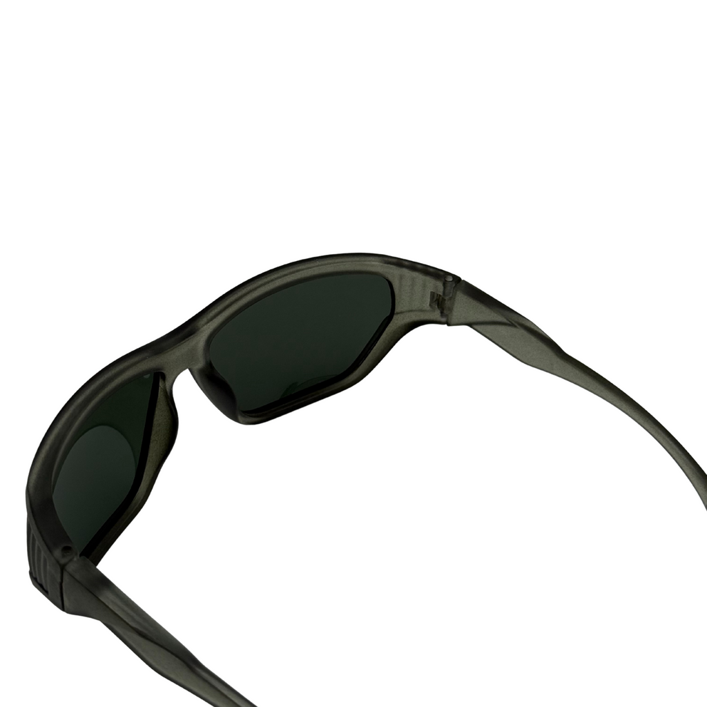 Black sunglasses on a white background