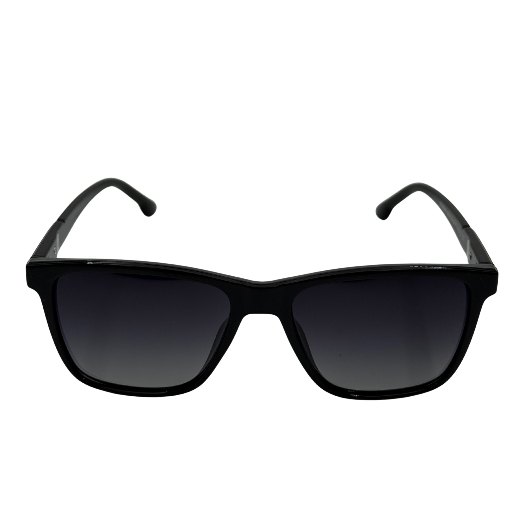 Black sunglasses on a white background