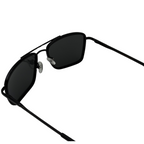 Black sunglasses on a white background