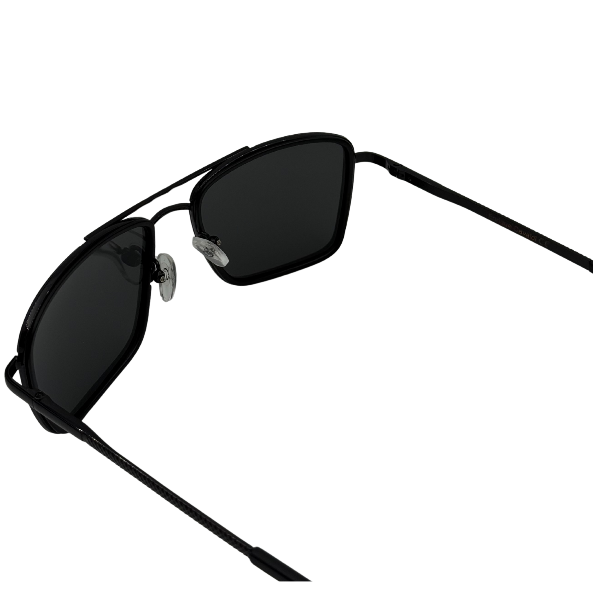 Black sunglasses on a white background