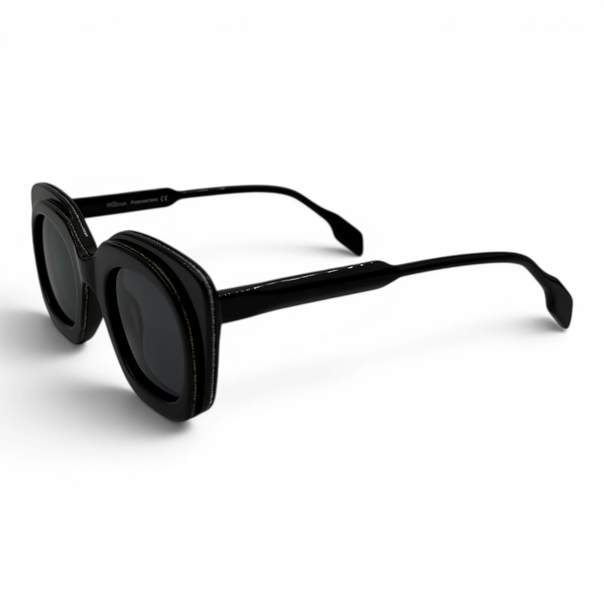 Black sunglasses on a white background